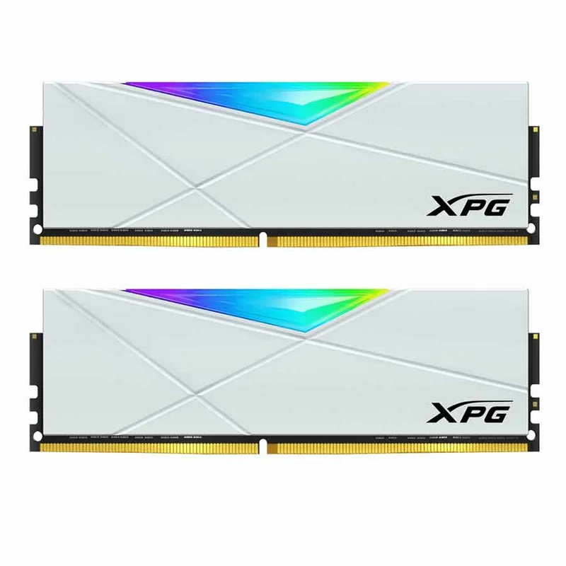 Adata XPG Spectrix D50 16GB (2x8GB) DDR4 RGB 3600MHz PC4-28800 CL18-22-22 1.35V Desktop Memory (White) (AX4U36008G18I-DW50)
