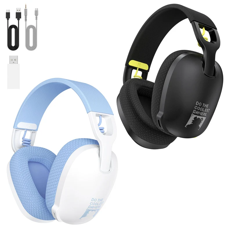 Onikuma B2 Tri-Mode Noise Cancellation Microphone Multi-Platform Gaming Headset (Black, White/Blue)