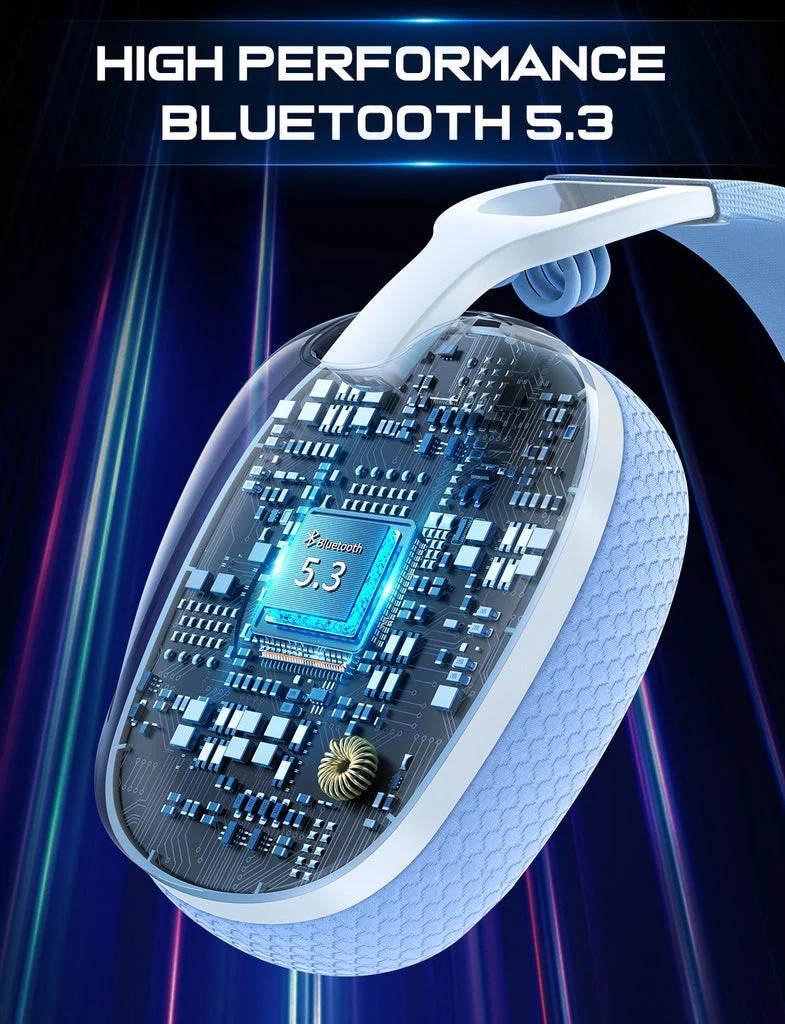 Onikuma B2 Tri-Mode Noise Cancellation Microphone Multi-Platform Gaming Headset (Black, White/Blue)