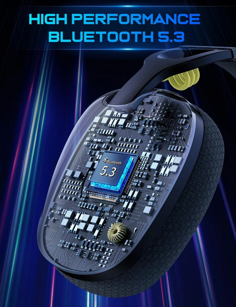Onikuma B2 Tri-Mode Noise Cancellation Microphone Multi-Platform Gaming Headset (Black, White/Blue)