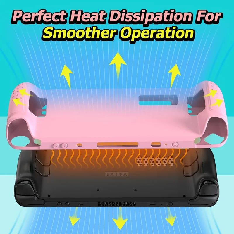 IINE Protective Case Set for Steam Deck OLED (Pink, Black)