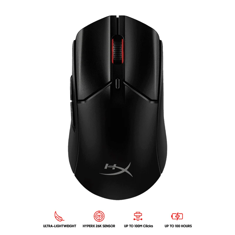 HyperX Pulsefire Haste 2 Mini RGB Ultra-Lightweight Wireless Gaming Mouse (Black, White)