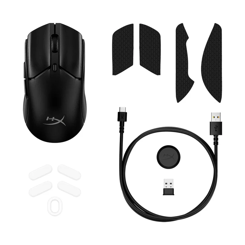 HyperX Pulsefire Haste 2 Mini RGB Ultra-Lightweight Wireless Gaming Mouse (Black, White)