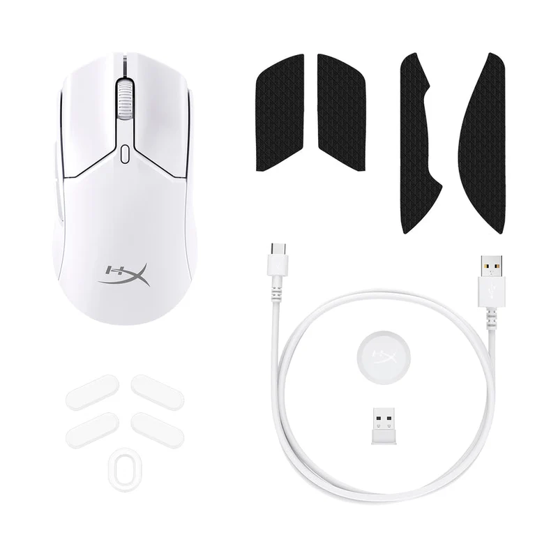 HyperX Pulsefire Haste 2 Mini RGB Ultra-Lightweight Wireless Gaming Mouse (Black, White)