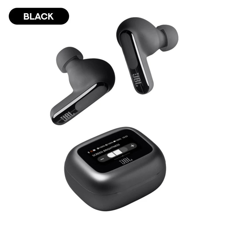 JBL Live Beam 3 True Wireless Noise Cancelling Closed-Stick Earbuds (Black, Silver, Purple, Blue)