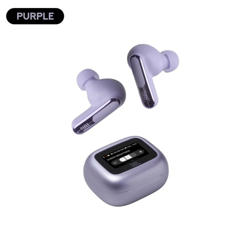 JBL Live Beam 3 True Wireless Noise Cancelling Closed-Stick Earbuds (Black, Silver, Purple, Blue)