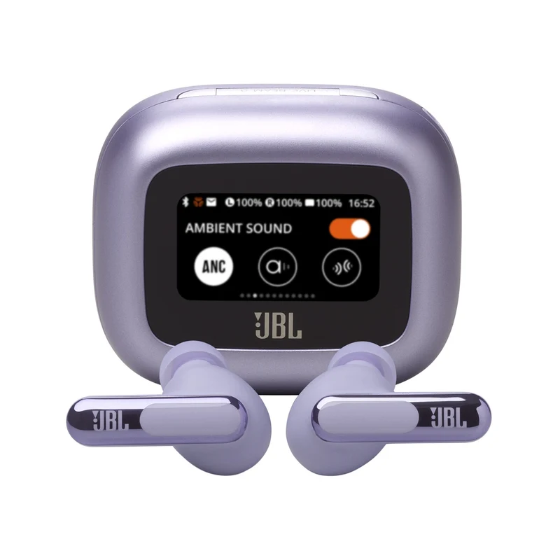 JBL Live Beam 3 True Wireless Noise Cancelling Closed-Stick Earbuds (Black, Silver, Purple, Blue)
