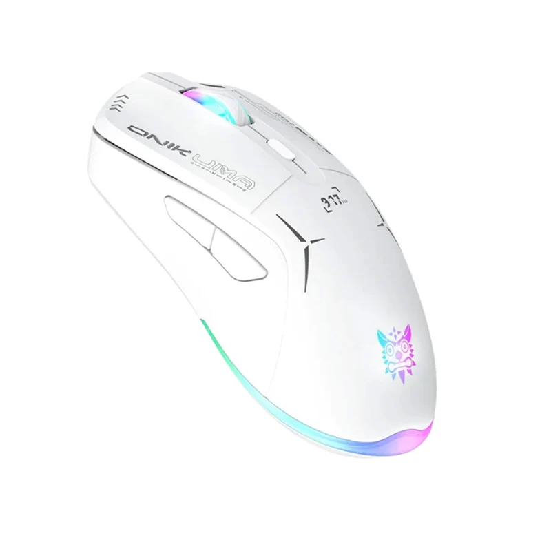 Onikuma CW917 RGB Dual-Mode Gaming Mouse (Black, White)