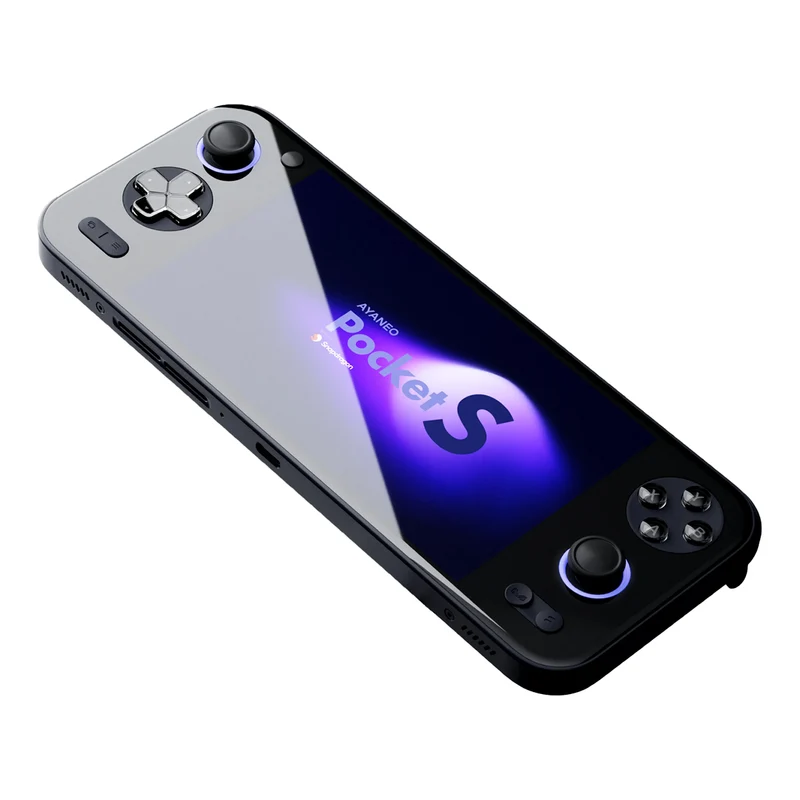 Ayaneo Pocket S Qualcomm Snapdragon G3x Gen2 16GB+1TB w/ MicroSD Port 6" 1080p Borderless IPS Mirror Screen Android Handheld Gaming Console (Obsidian Black) w/ Free Ayaneo Pocket S Ergonomic Case, Pocket S Joystick Cap & Pocket S HD Tempered Film