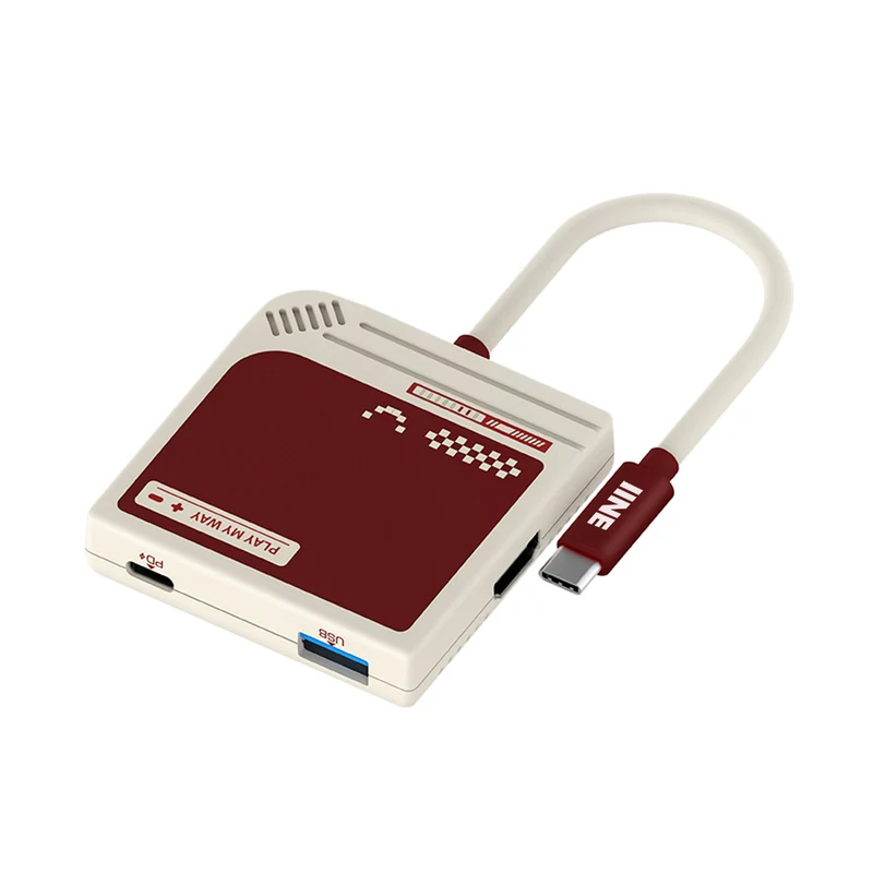 IINE Video Converter 3-in-1 HD Resolution Conversion for Switch 4K/ 30Hz (Red/White, Grey)