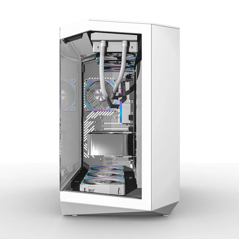 Darkflash Arcee DY470 TG Side Panel ATX Luxury PC Case (Black, White)