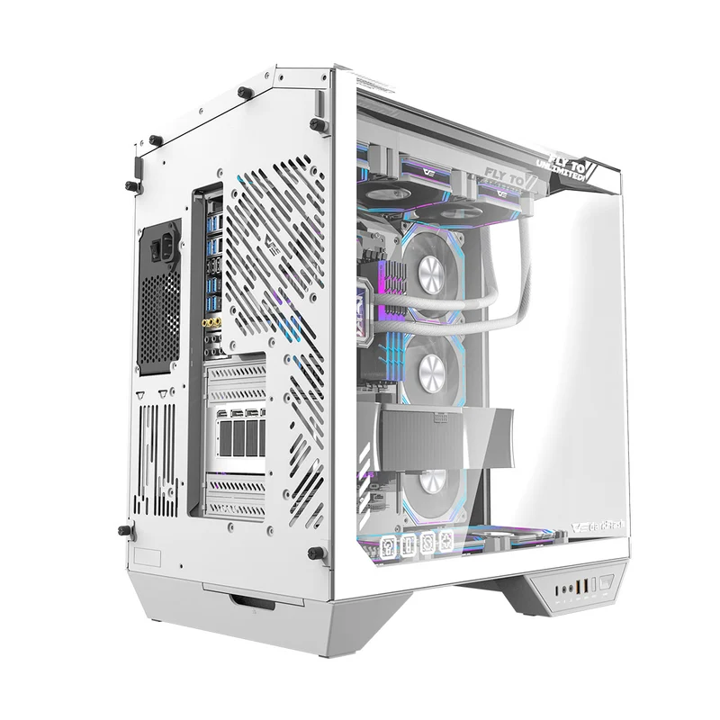 Darkflash Arcee DY470 TG Side Panel ATX Luxury PC Case (Black, White)