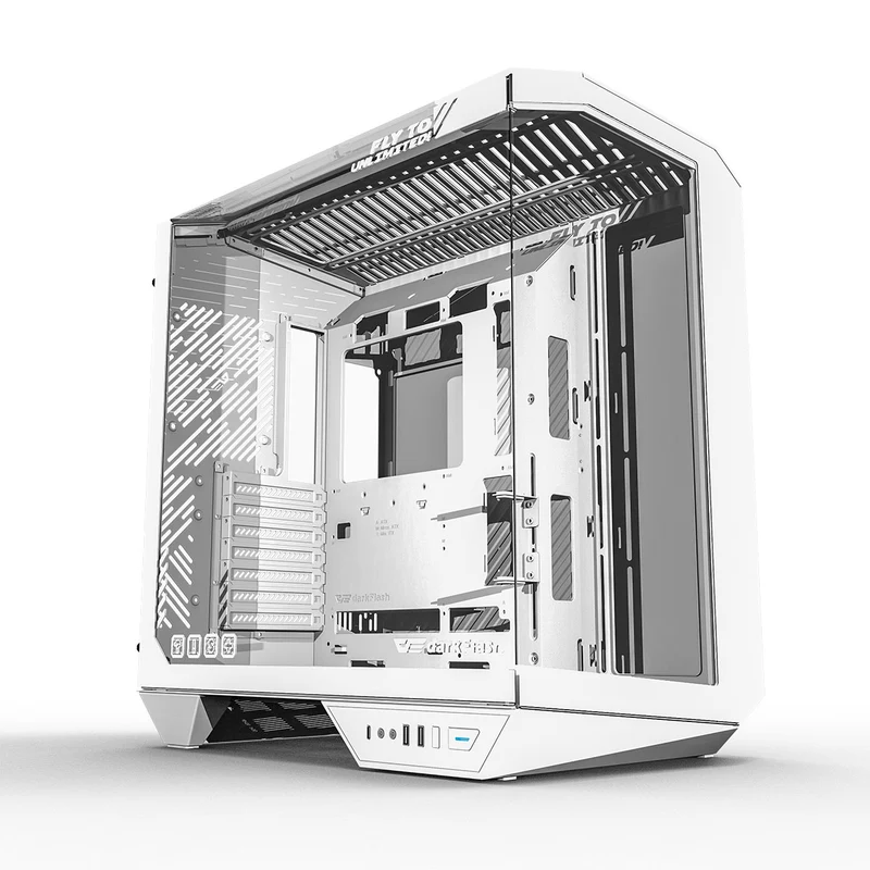 Darkflash Arcee DY470 TG Side Panel ATX Luxury PC Case (Black, White)