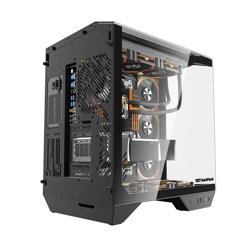 Darkflash Arcee DY470 TG Side Panel ATX Luxury PC Case (Black, White)