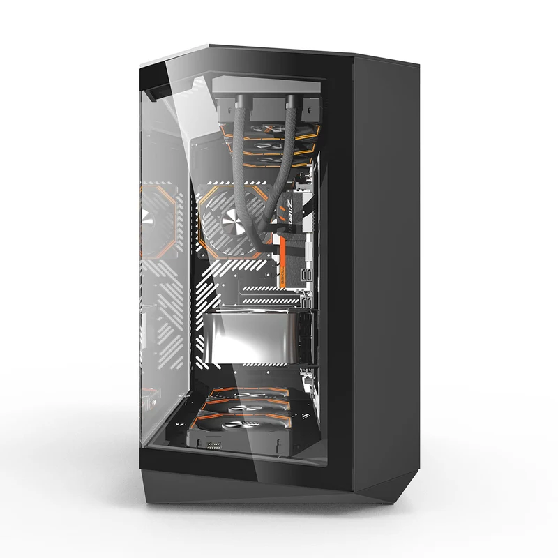 Darkflash Arcee DY470 TG Side Panel ATX Luxury PC Case (Black, White)