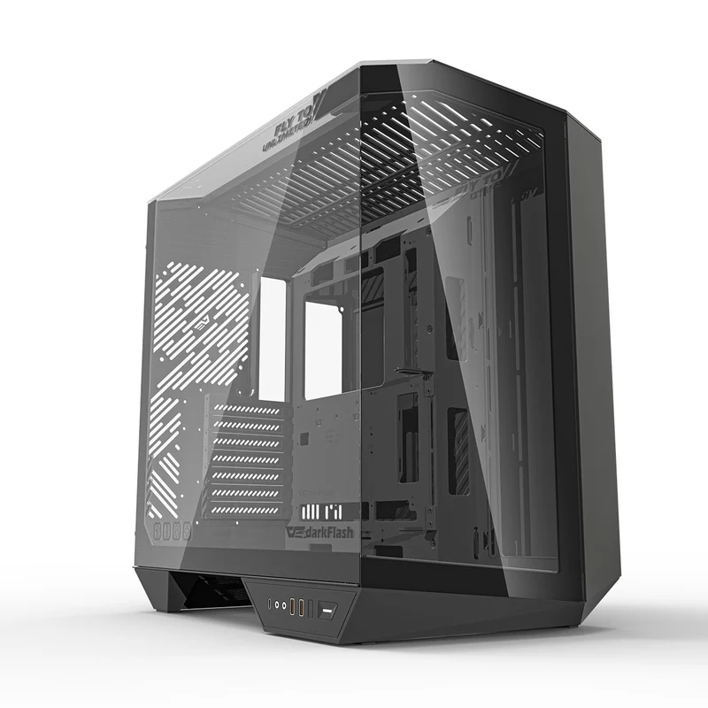 Darkflash Arcee DY470 TG Side Panel ATX Luxury PC Case (Black, White)