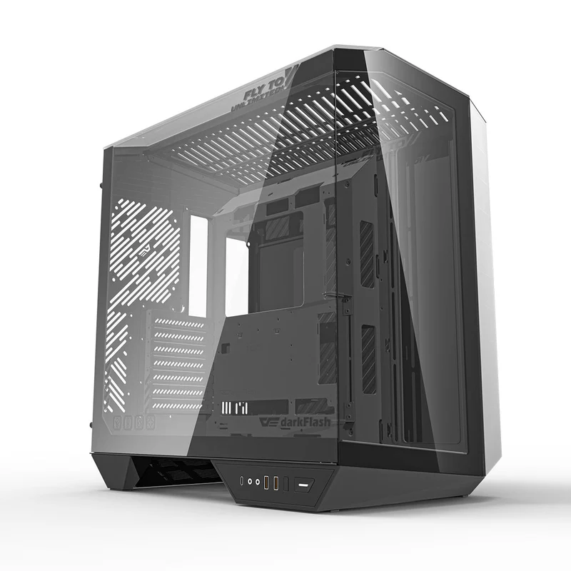 Darkflash Arcee DY470 TG Side Panel ATX Luxury PC Case (Black, White)