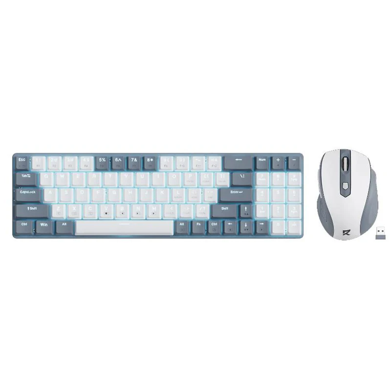 Redragon BS-8772 2.4G Wireless Mechanical Keyboard & Mouse Combo (Red/Pink, Grey/White, Cream/Blue)