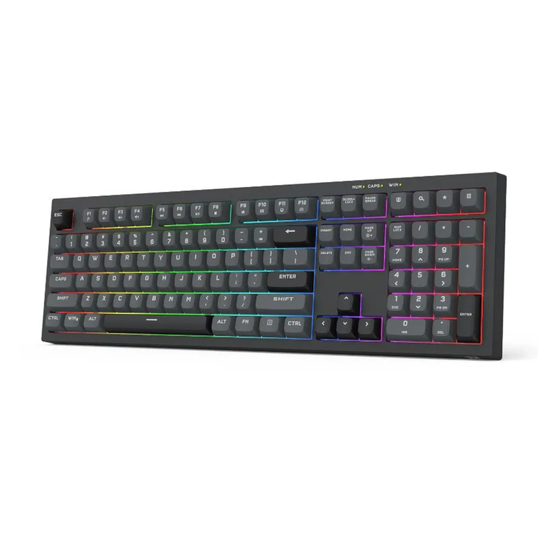 Redragon K518-RGB Crux 108-Key Wired Membrane Gaming Keyboard (Grey/Black, White/Green, Milk Tea)