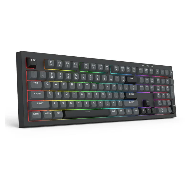 Redragon K518-RGB Crux 108-Key Wired Membrane Gaming Keyboard (Grey/Black, White/Green, Milk Tea)