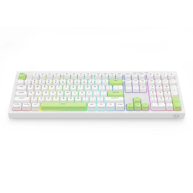 Redragon K518-RGB Crux 108-Key Wired Membrane Gaming Keyboard (Grey/Black, White/Green, Milk Tea)