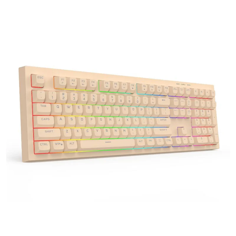 Redragon K518-RGB Crux 108-Key Wired Membrane Gaming Keyboard (Grey/Black, White/Green, Milk Tea)
