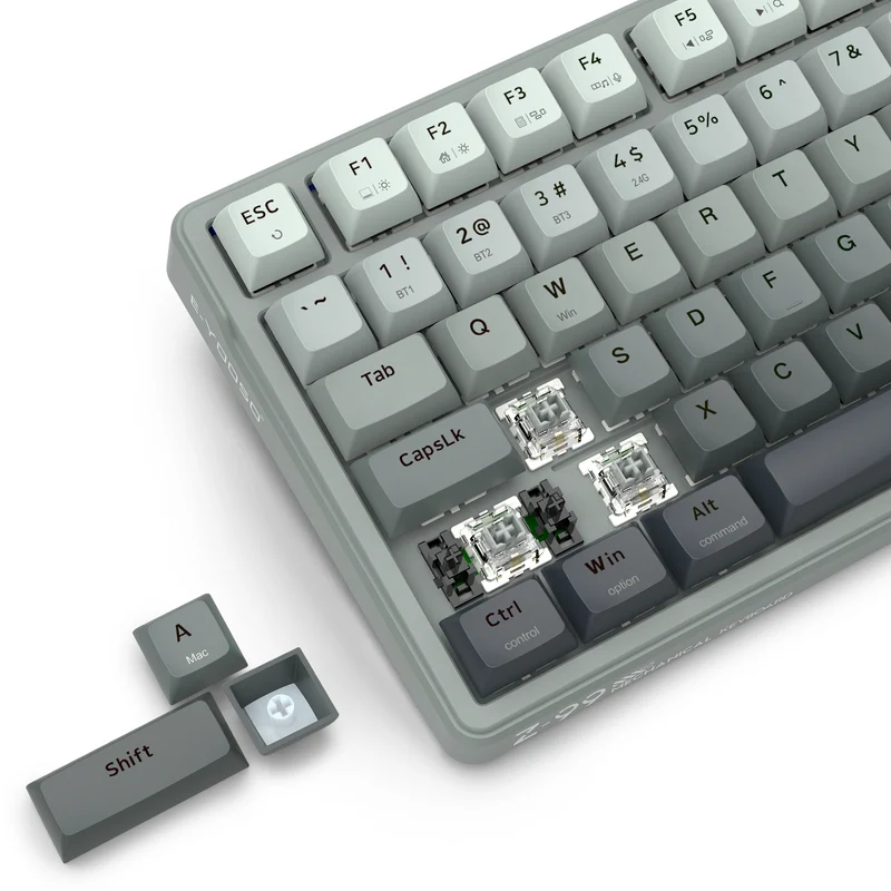 E-Yooso Z-99 Tri-Mode RGB 99-Keys Mechanical Keyboard Gradient Grey (Blue Switch, Silverwood Switch)