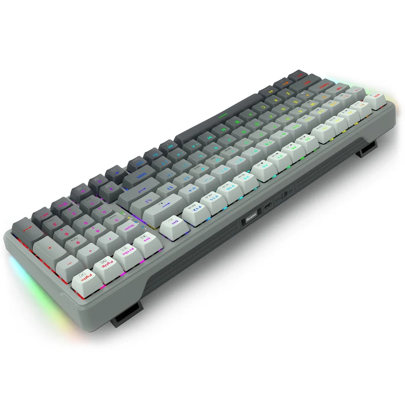 E-Yooso Z-99 Tri-Mode RGB 99-Keys Mechanical Keyboard Gradient Grey (Blue Switch, Silverwood Switch)