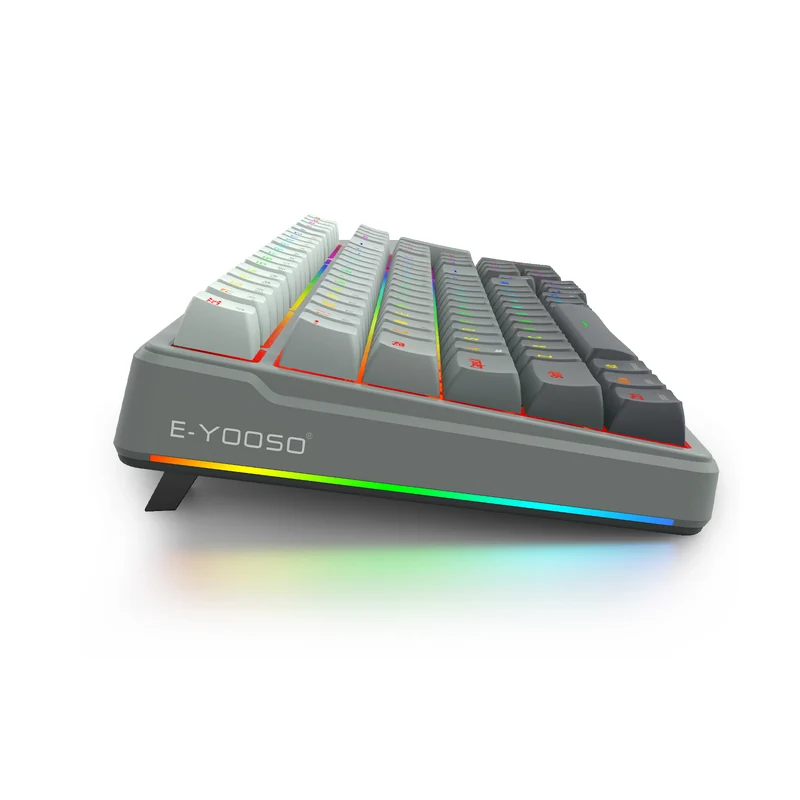 E-Yooso Z-99 Tri-Mode RGB 99-Keys Mechanical Keyboard Gradient Grey (Blue Switch, Silverwood Switch)