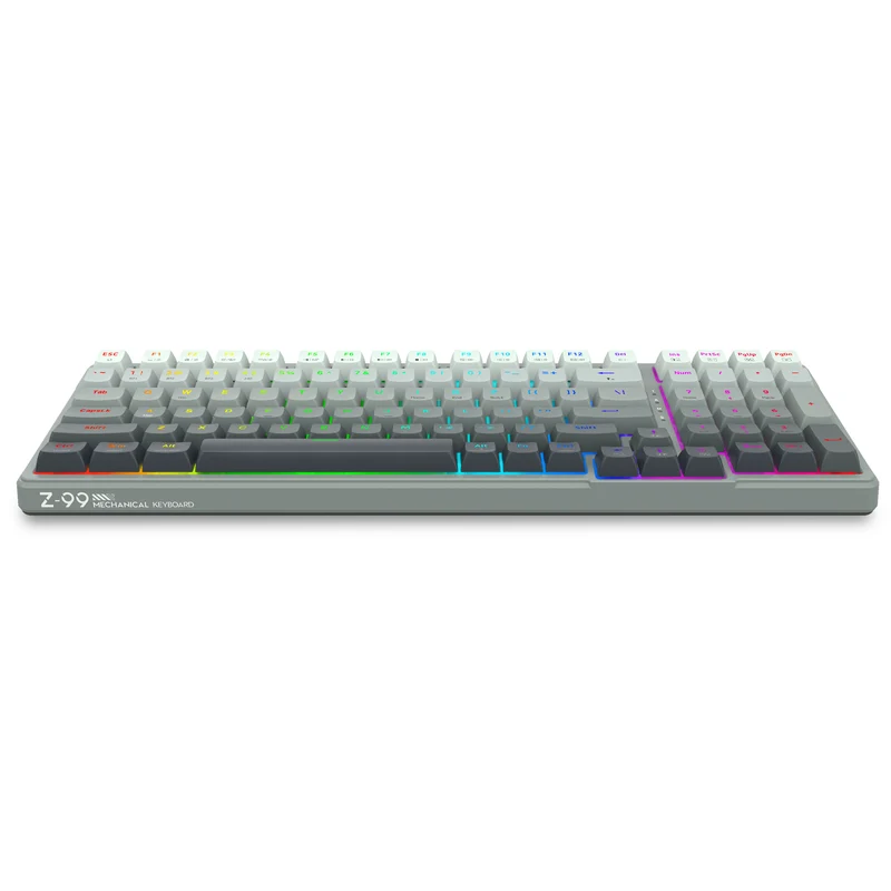 E-Yooso Z-99 Tri-Mode RGB 99-Keys Mechanical Keyboard Gradient Grey (Blue Switch, Silverwood Switch)