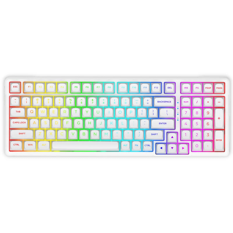 E-Yooso Z-99 RGB 99-Keys Wired Mechanical Keyboard White (Silverwood Switch)