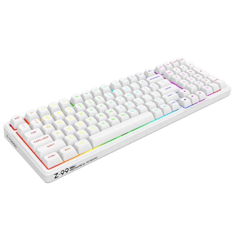 E-Yooso Z-99 RGB 99-Keys Wired Mechanical Keyboard White (Silverwood Switch)