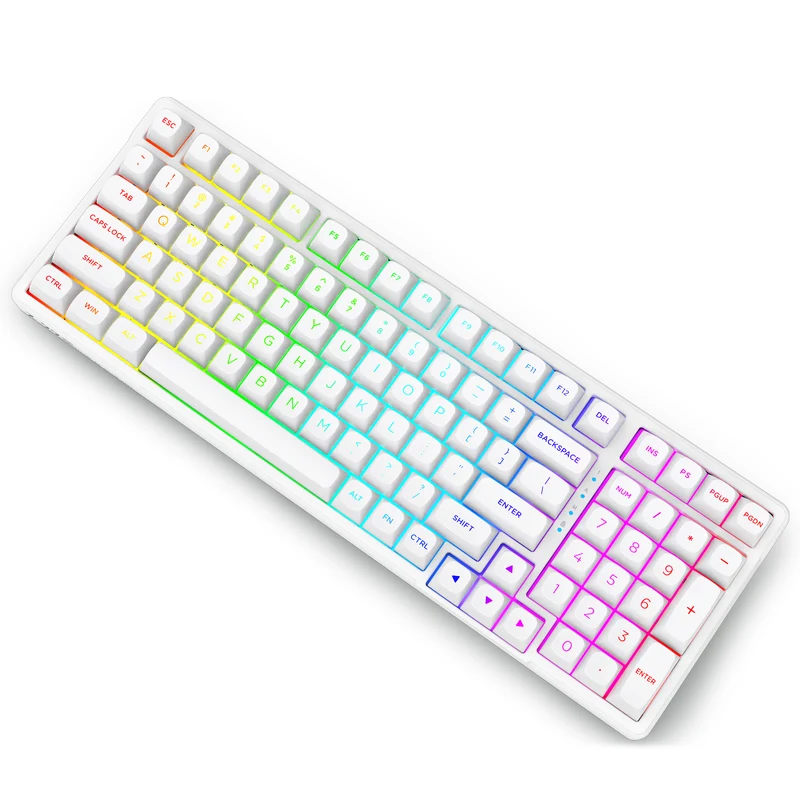 E-Yooso Z-99 RGB 99-Keys Wired Mechanical Keyboard White (Silverwood Switch)