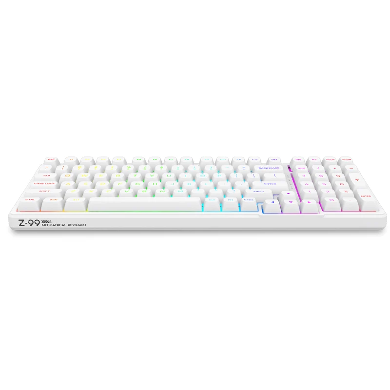 E-Yooso Z-99 RGB 99-Keys Wired Mechanical Keyboard White (Silverwood Switch)