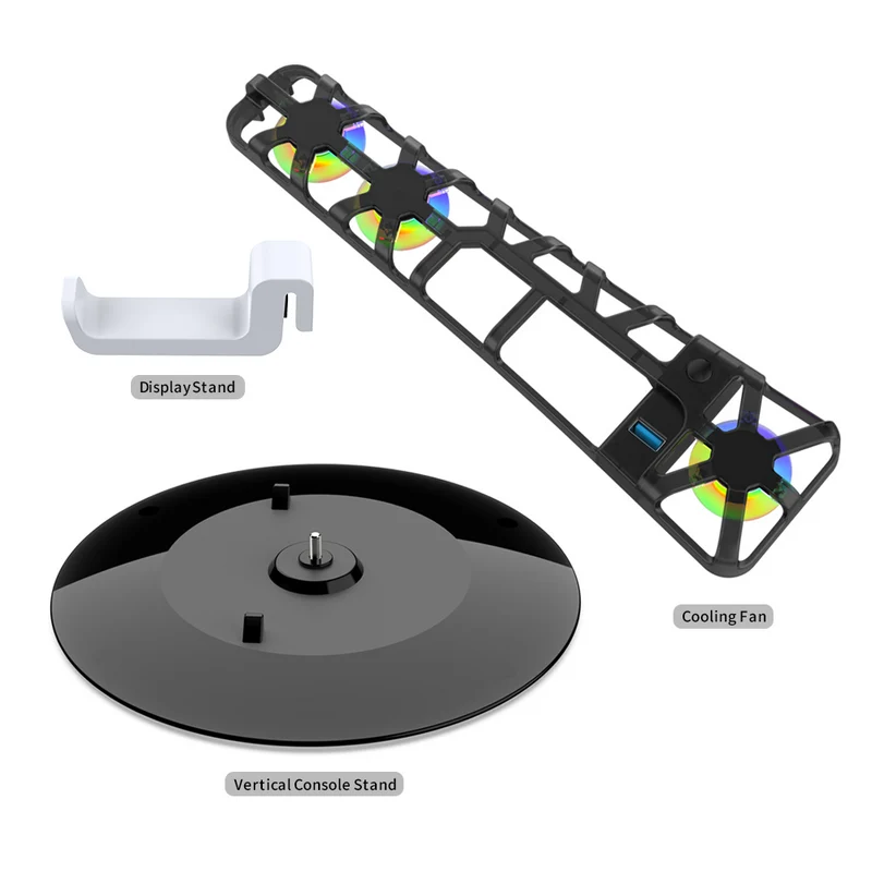 Dobe 3 In 1 Kit Cooling Fan | Console Stand | Headphone Hook For PS5 Slim TP5-3538D