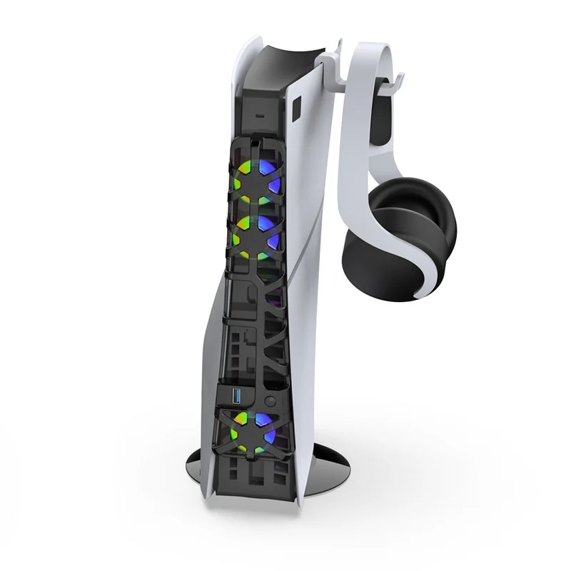 Dobe 3 In 1 Kit Cooling Fan | Console Stand | Headphone Hook For PS5 Slim TP5-3538D