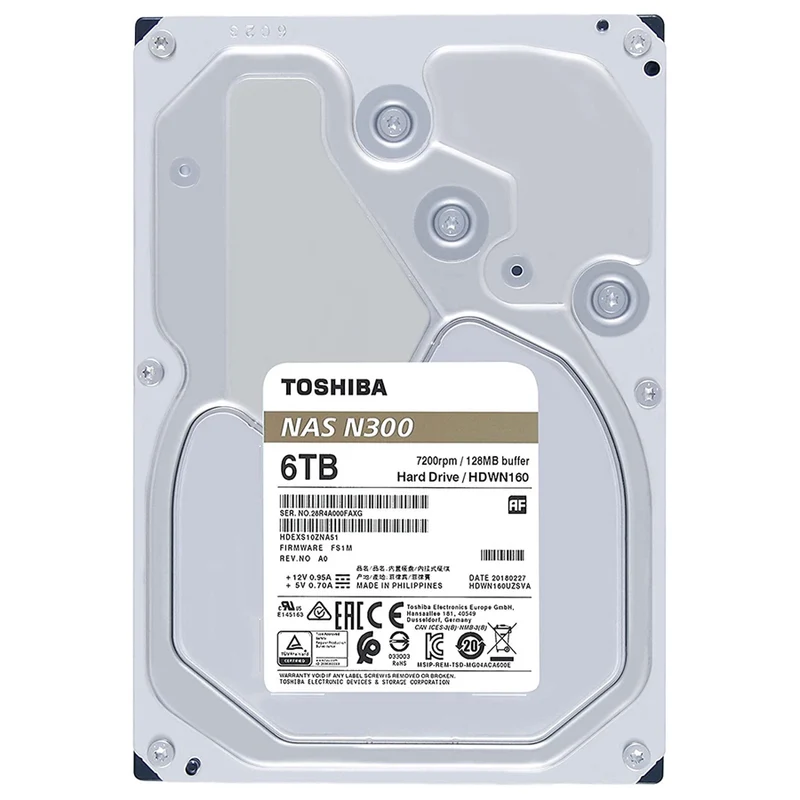 Toshiba NAS N300 6TB 3.5" SATA NAS Internal HDD