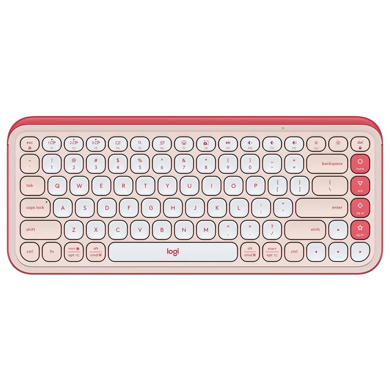 Logitech Pop Icon Keys Bluetooth Keyboard (Off-White, Rose, Lilac, Graphite)