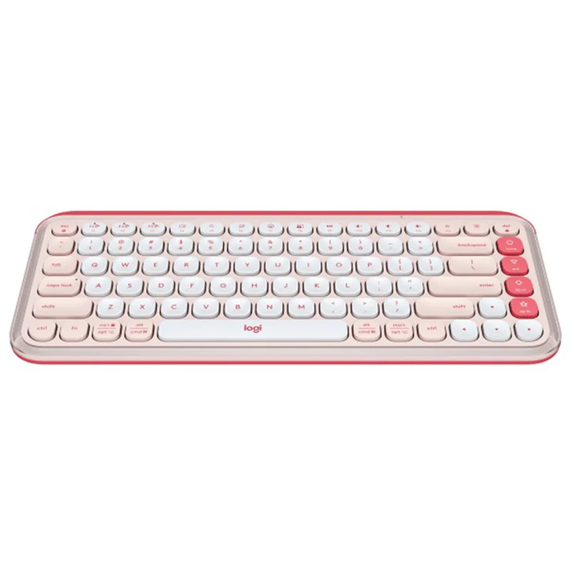 Logitech Pop Icon Keys Bluetooth Keyboard (Off-White, Rose, Lilac, Graphite)