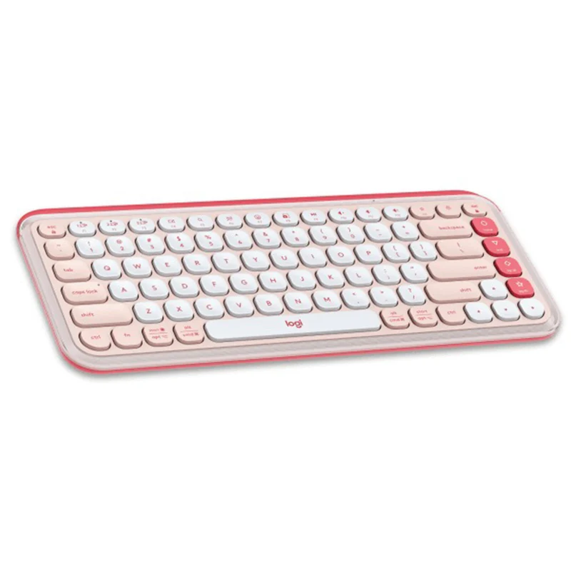 Logitech Pop Icon Keys Bluetooth Keyboard (Off-White, Rose, Lilac, Graphite)