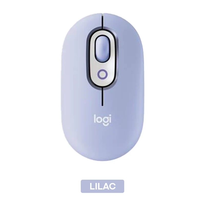 Logitech Pop Mouse Wireless With Customizable Emoji (Graphite, Off-White, Lilac, Rose)