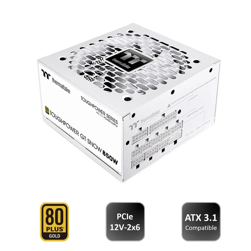 Thermaltake Toughpower GT 850W 80+ Gold Fully Modular Power Supply (Black, Snow)
