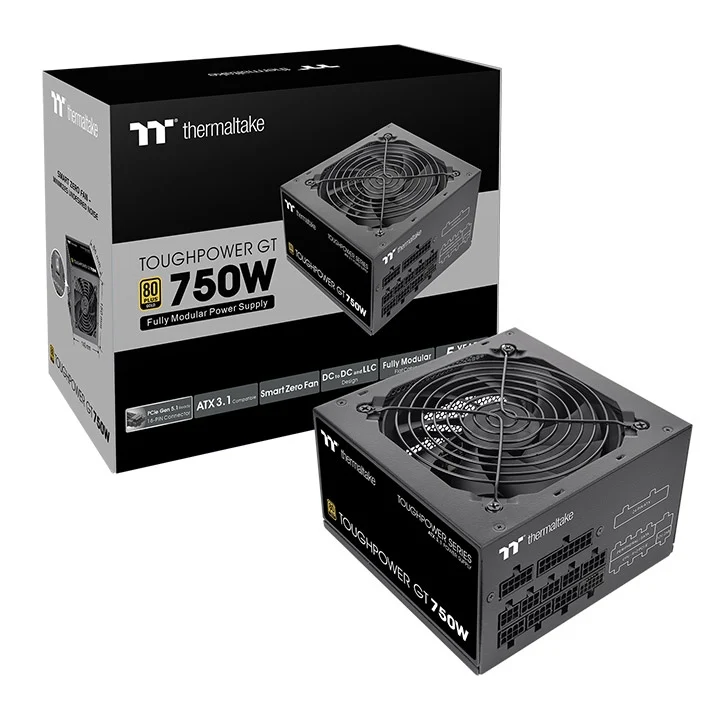 Thermaltake Toughpower GT 750W 80+ Gold Fully Modular Power Supply (Black, Snow)