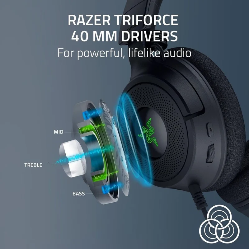 Razer Kraken V4 X Wired Gaming Headset (Black)