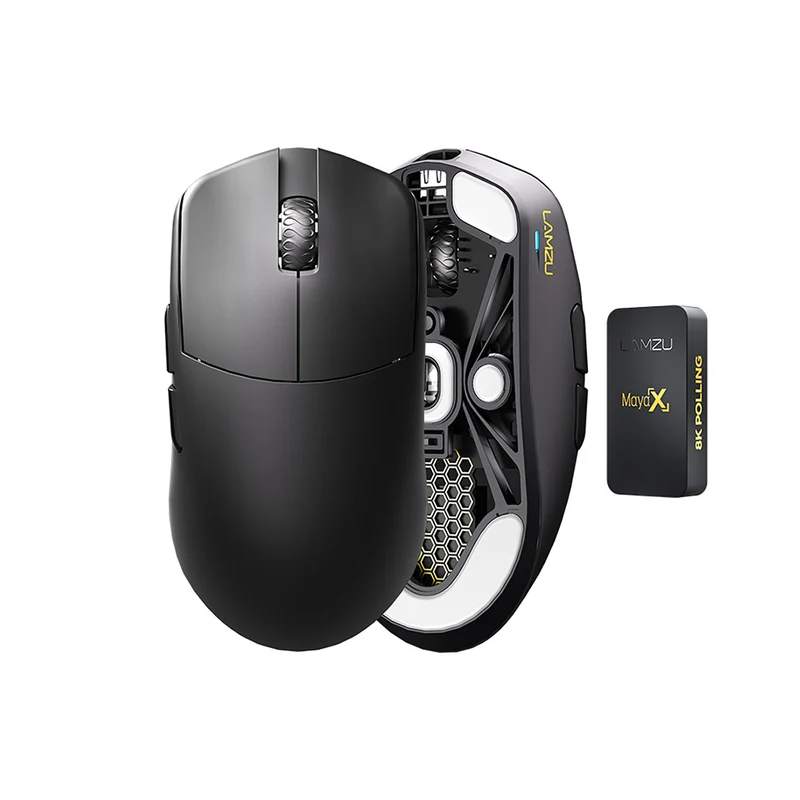 Lamzu Maya X 8K Superlight Wireless Gaming Mouse (Purple Shadow, Charcoal Black, White, Cloud Grey, Light Pink)