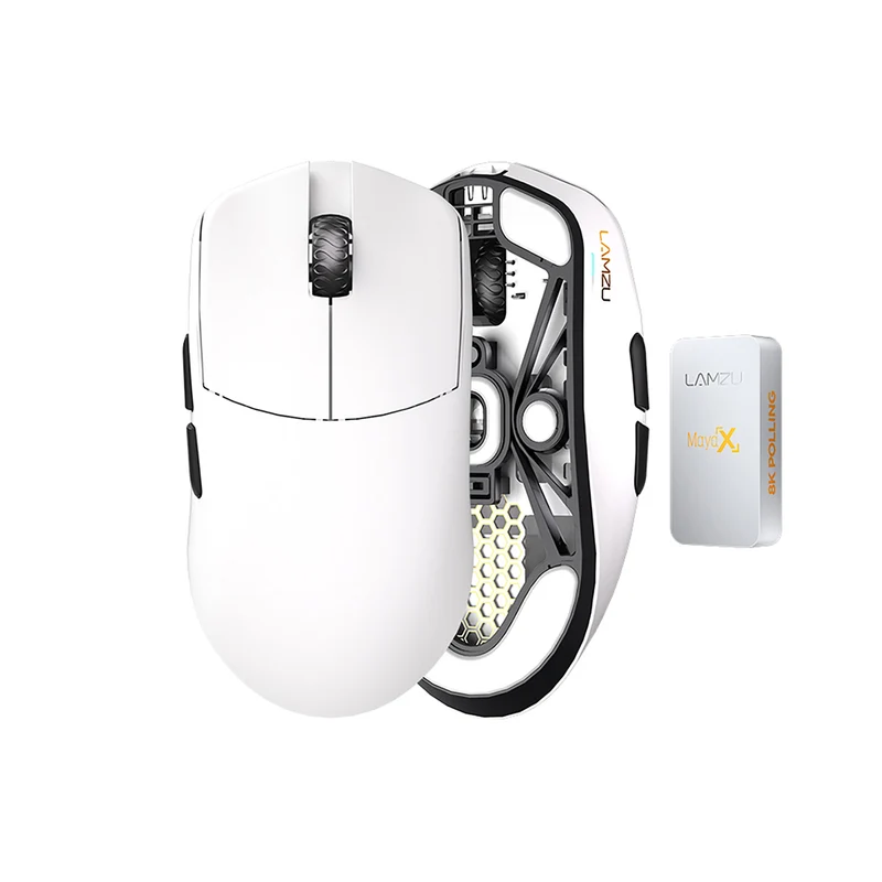 Lamzu Maya X 8K Superlight Wireless Gaming Mouse (Purple Shadow, Charcoal Black, White, Cloud Grey, Light Pink)
