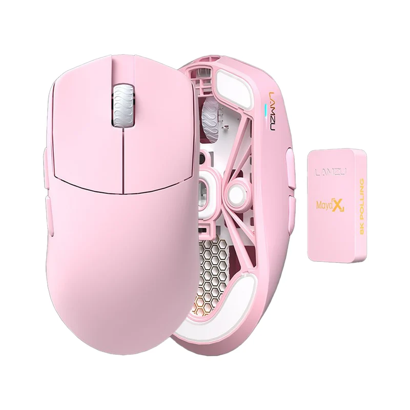 Lamzu Maya X 8K Superlight Wireless Gaming Mouse (Purple Shadow, Charcoal Black, White, Cloud Grey, Light Pink)