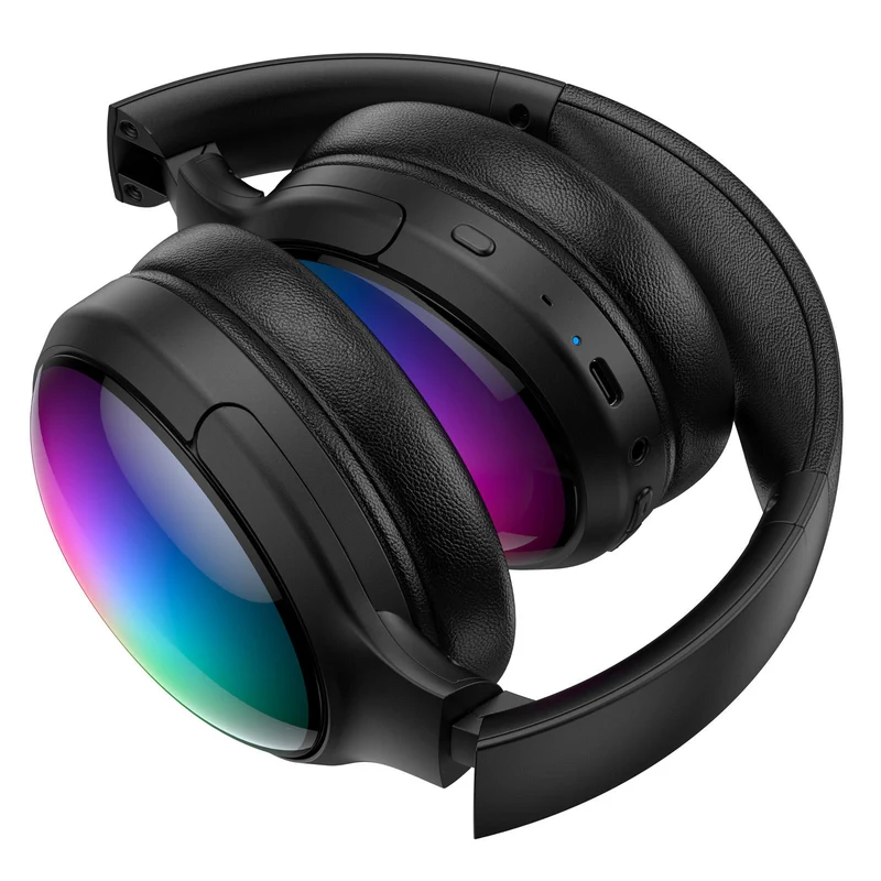 Onikuma B3 RGB with ANC Microphone Foldable Over-Ear Wireless Headphone (Black)