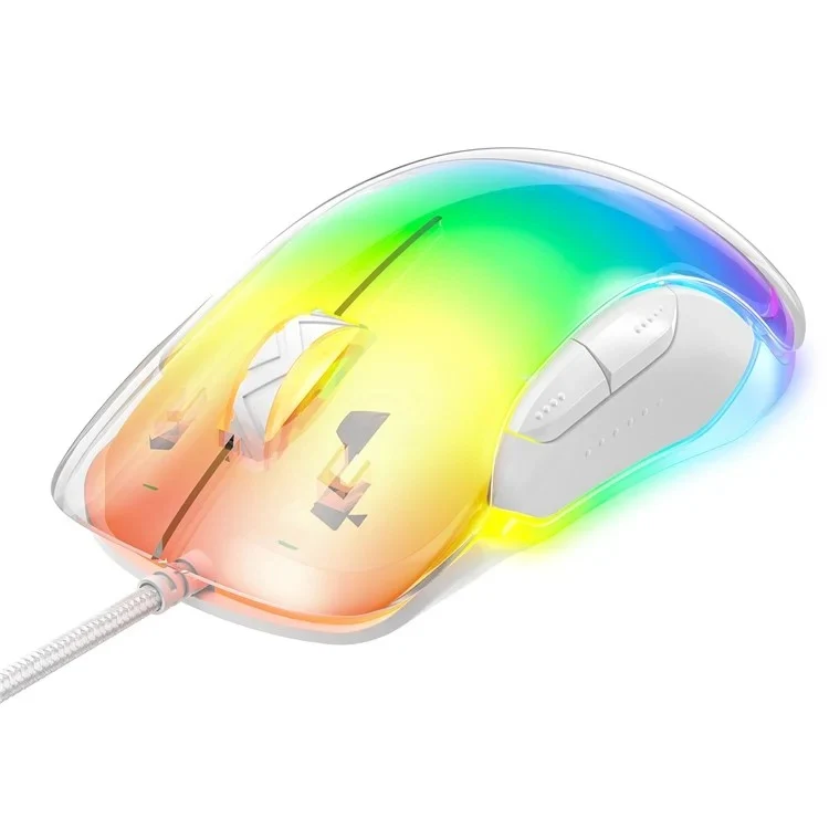 Onikuma CW925 RGB Wired eSports Gaming Mouse (White, Pink, Black)