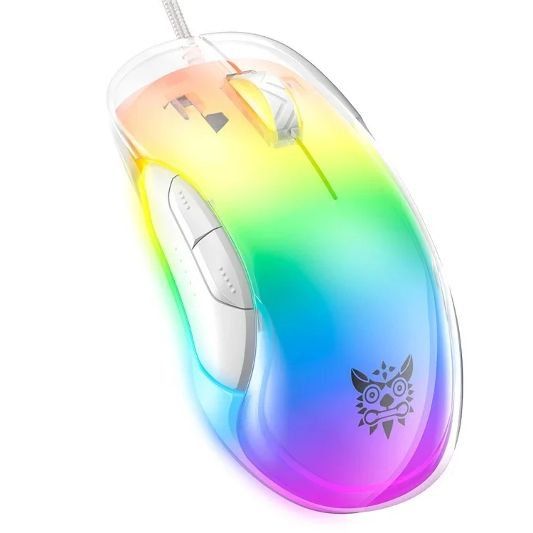 Onikuma CW925 RGB Wired eSports Gaming Mouse (White, Pink, Black)